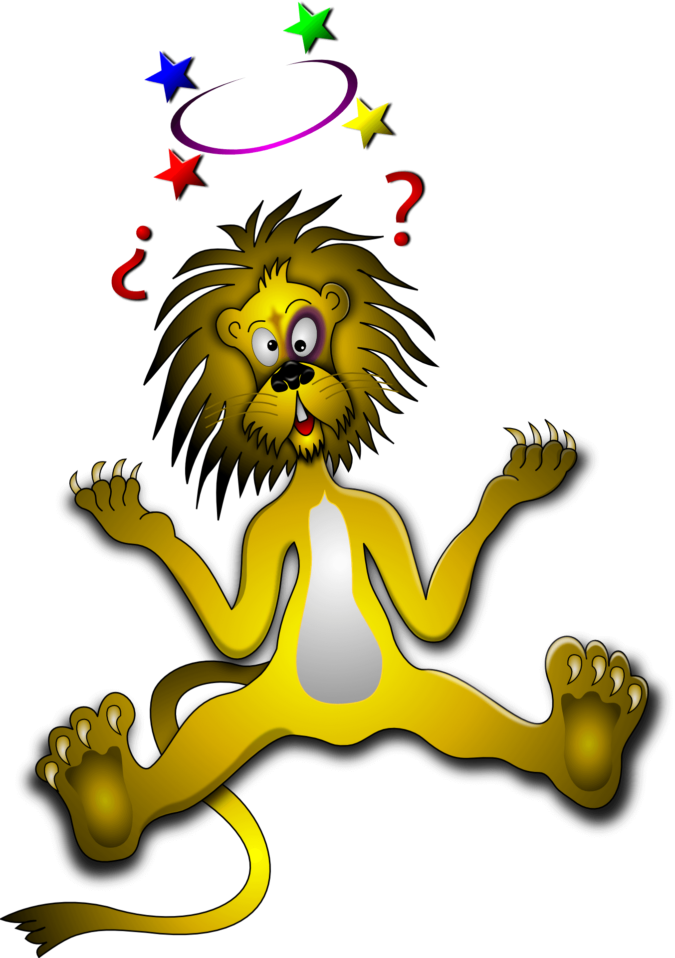 confused lion
